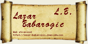 Lazar Babarogić vizit kartica